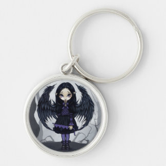 "Purple Paper Hearts" Keychain