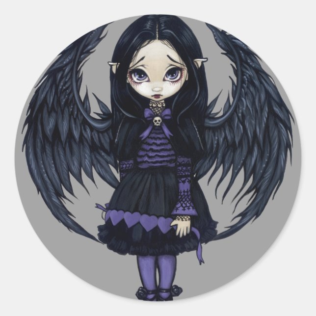 "Purple Paper Hearts" Sticker (Front)