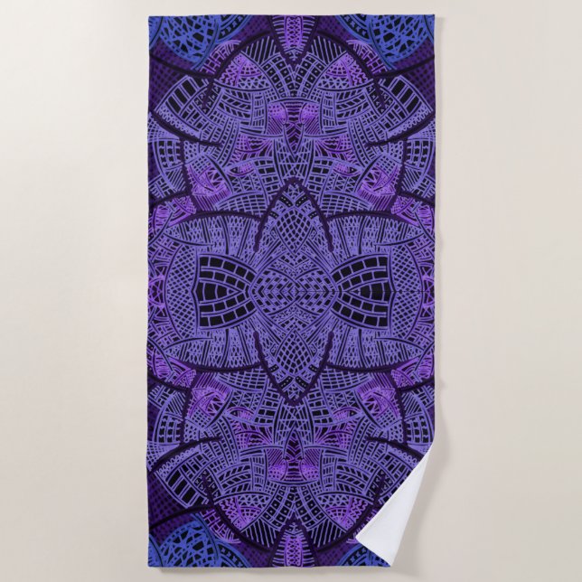 Purple Paradise Beach Towel (Front)