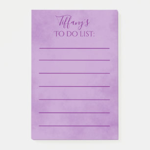 Purple parchment post-it notes