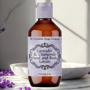Purple parchment vintage frame cosmetic label