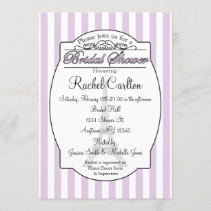 Purple Paris Bridal Shower Invitation