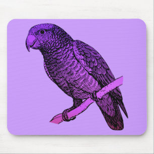 Purple Parrot Mouse Mat