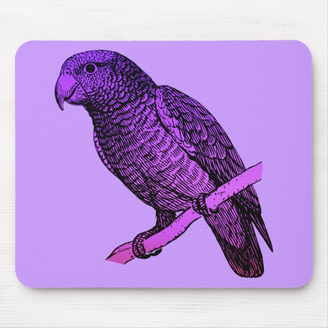Purple Parrot Mouse Mat (Front)