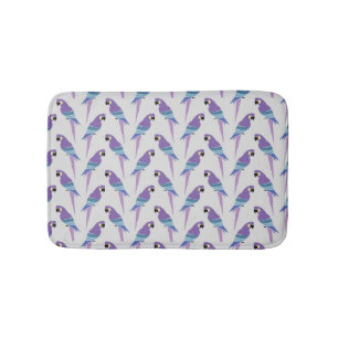 Purple Parrots Bath Mat