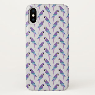 Purple Parrots iPhone X Case