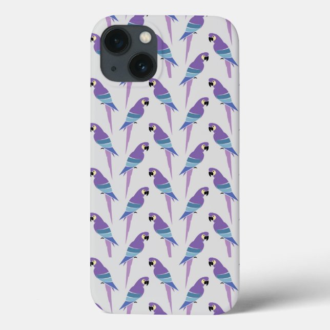 Purple Parrots Case-Mate iPhone Case (Back)