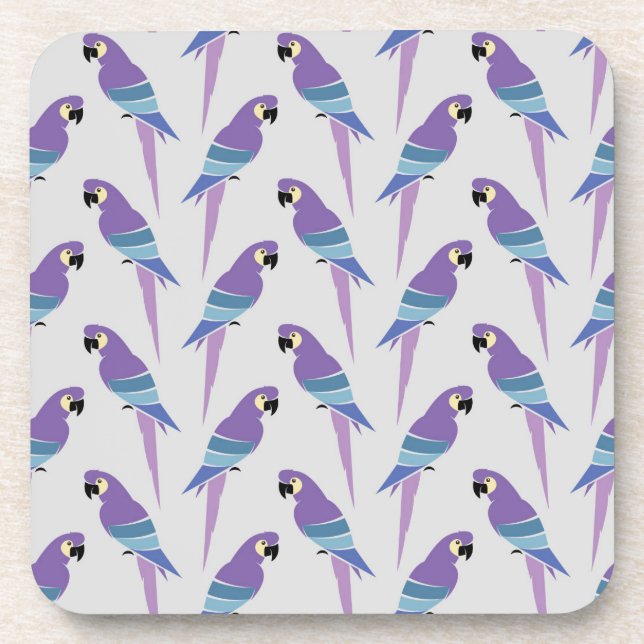 Purple Parrots Coaster (Front)