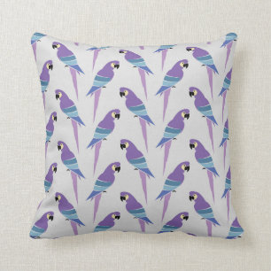 Purple Parrots Cushion
