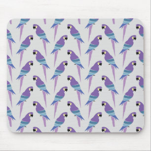 Purple Parrots Mouse Mat