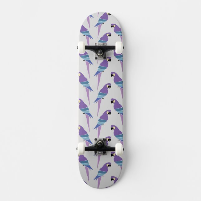 Purple Parrots Skateboard (Front)