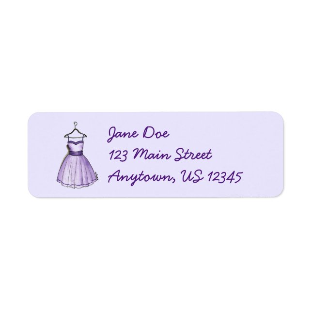 Purple Party Prom Dress on Hanger Fashionista (Front)