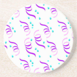 PURPLE PARTY RIBBONS COASTER