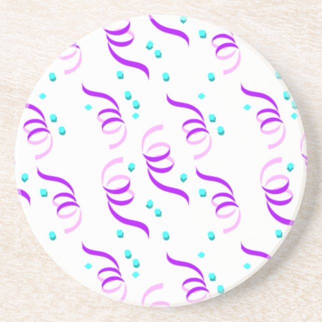 PURPLE PARTY RIBBONS COASTER (Front)