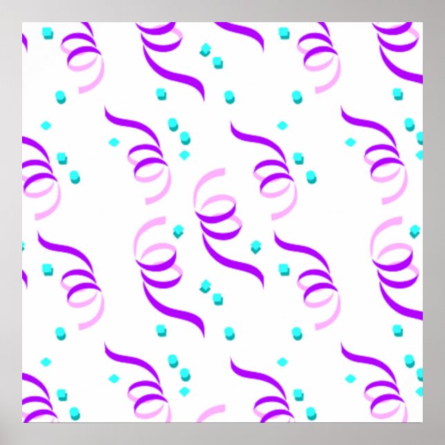 PURPLE PARTY RIBBONS POSTER (Front)