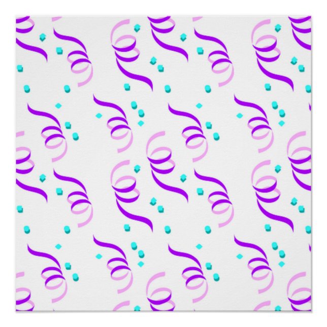 PURPLE PARTY RIBBONS POSTER (Front)