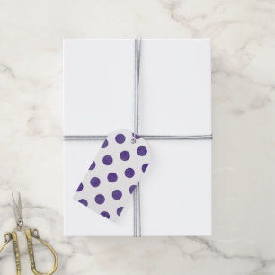 Purple Party Royal Ultra-Violet Grape Polka Dots Gift Tags