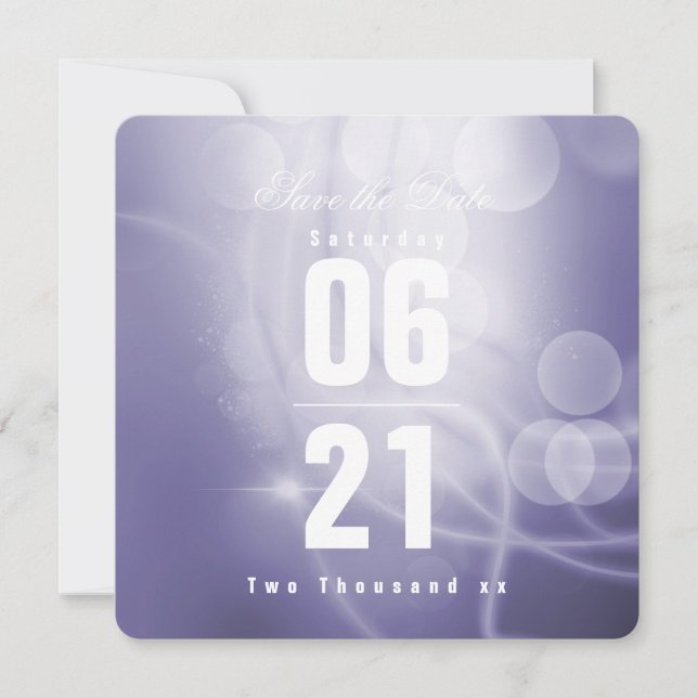 Purple Passion Celebration|Wedding |Save the Date (Front)