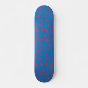 purple passion feeling blue moon circle pattern skateboard