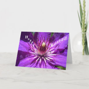 Purple Passion Flower Birthday Card