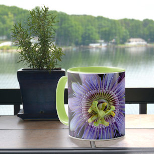 Purple Passion Flower Blossom Customisable Mug