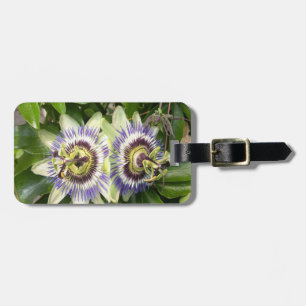 Purple Passion Flower Botanical Luggage Tag