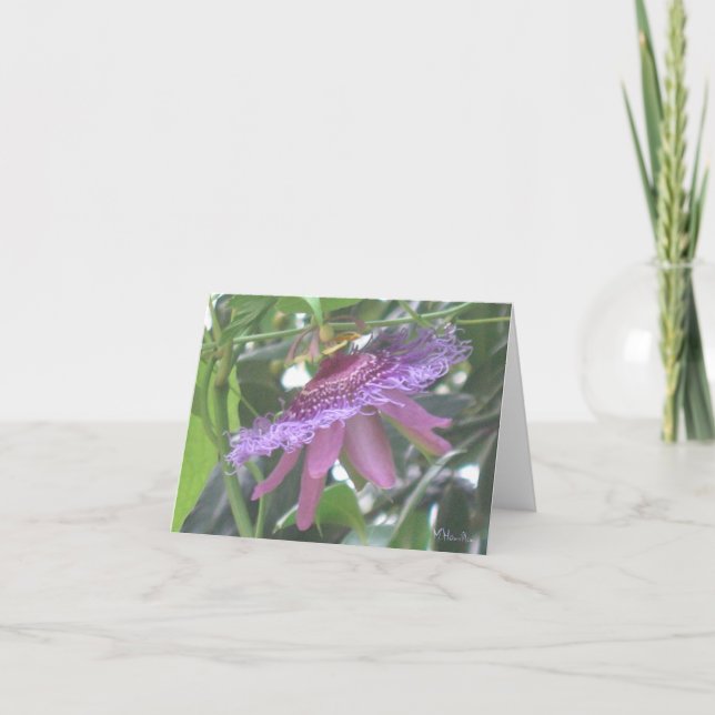 Purple Passion Flower Note Cards (Front)