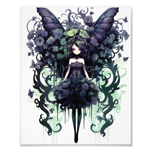 Purple Passion Gothic Fairy Fantasy Art  Photo Print (Front)