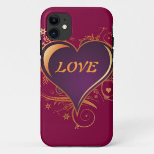 Purple Passion Heart Valentine PHone Case