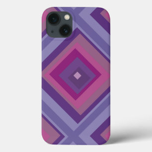 purple passion lavender fields diamond pattern art iPhone 13 case