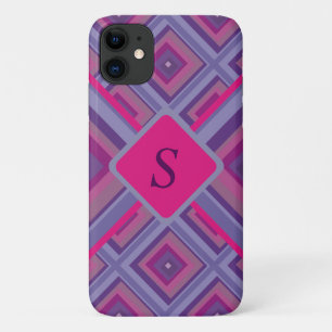 purple passion lavender fields diamond pattern art iPhone 11 case