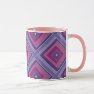purple passion lavender fields diamond pattern art mug
