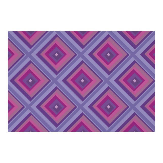 purple passion lavender fields diamond pattern art photo print (Front)