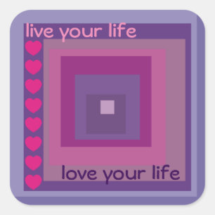 purple passion lavender fields diamond pattern art square sticker