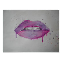 Purple Passion Lips Print