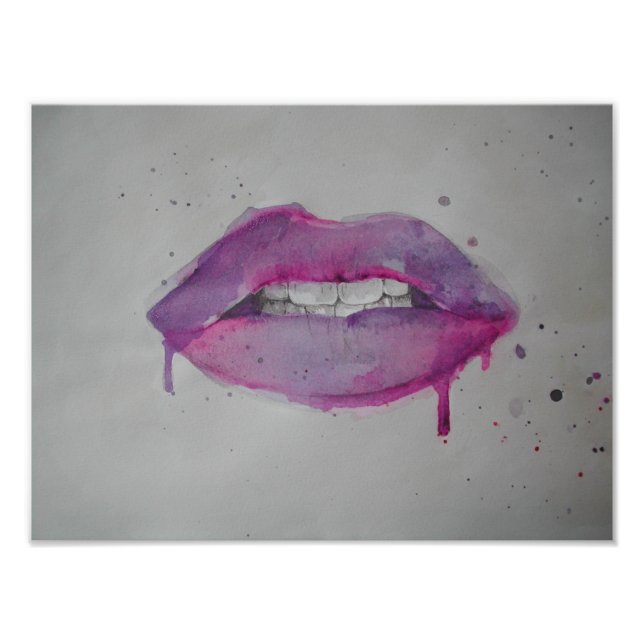 Purple Passion Lips Print (Front)