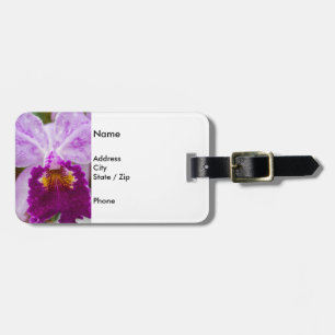 Purple Passion Orchid Luggage Tag