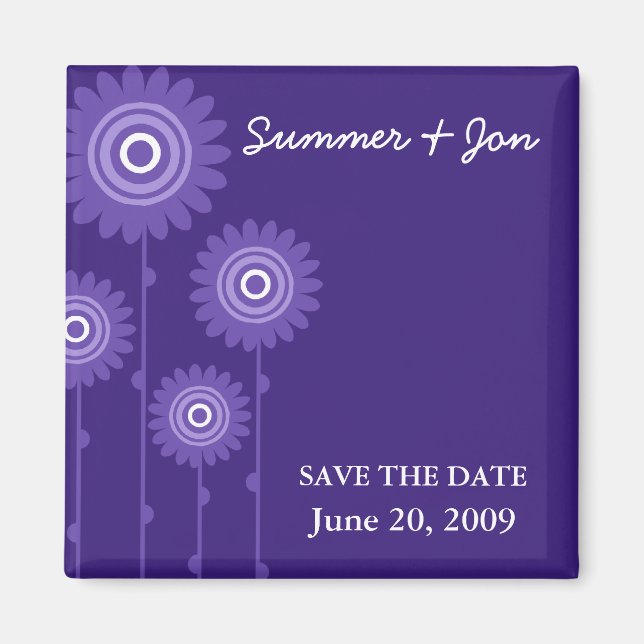 PURPLE PASSION SAVE THE DATE MAGNET (Front)