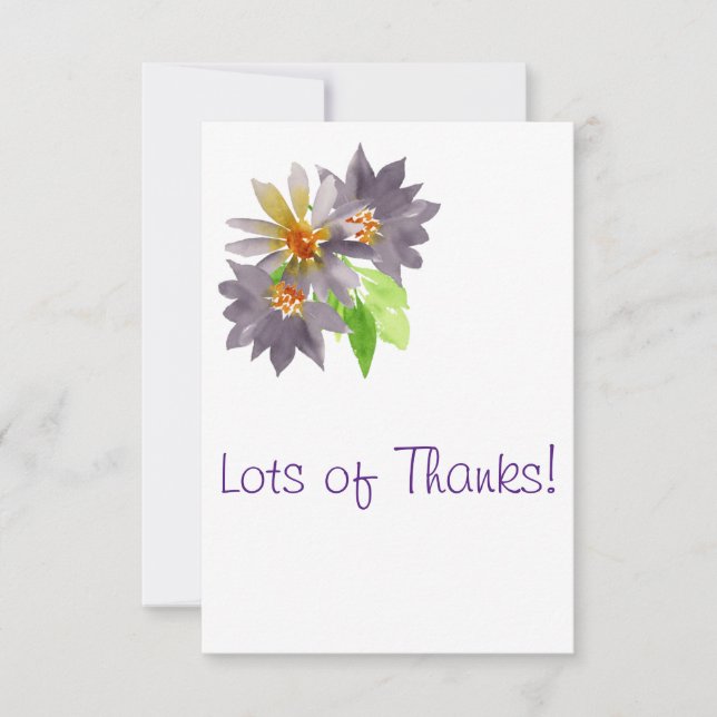 Purple Passion Thank You Card (Front)