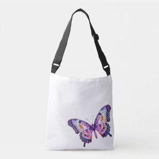 Purple Passion Totes: Purple Multi Colour Monarch Crossbody Bag
