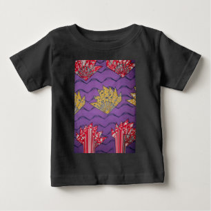 "Purple Passion Waves" Abstract African Art Print Baby T-Shirt