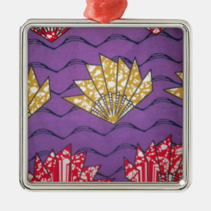 "Purple Passion Waves" Abstract African Art Print Metal Tree Decoration