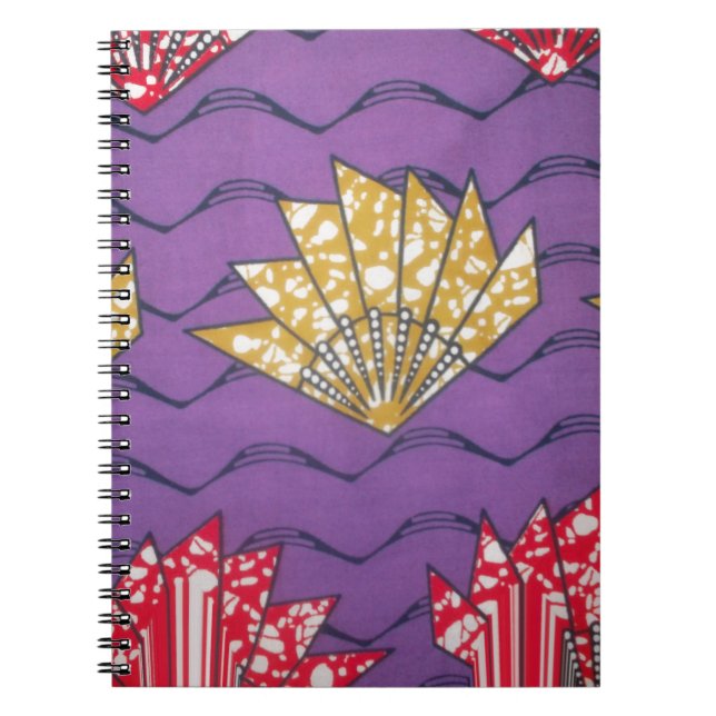 "Purple Passion Waves" Abstract African Art Print Notebook (Front)