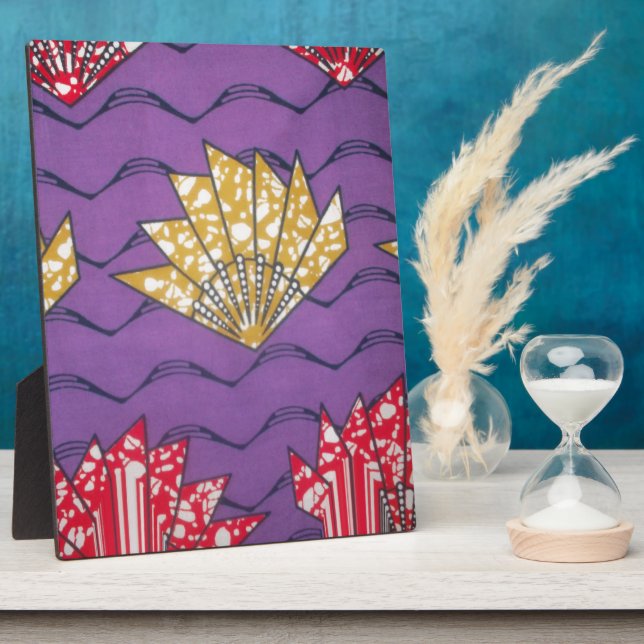"Purple Passion Waves" Abstract African Art Print Plaque (Side)