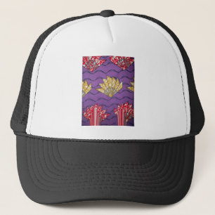 "Purple Passion Waves" Abstract African Art Print Trucker Hat