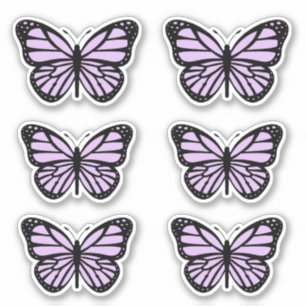 Purple Pastel Butterfly Sticker Pack