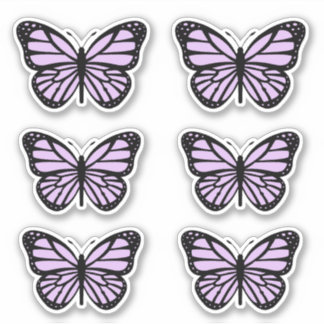 Purple Pastel Butterfly Sticker Pack