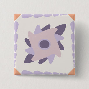 Purple pastel Decorative colourful tile 15 Cm Square Badge