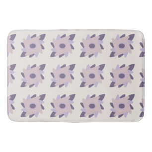 Purple pastel Decorative colourful tile Bath Mat