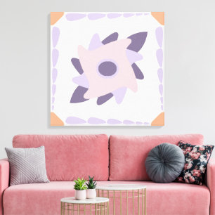 Purple pastel Decorative colourful tile  Canvas Print